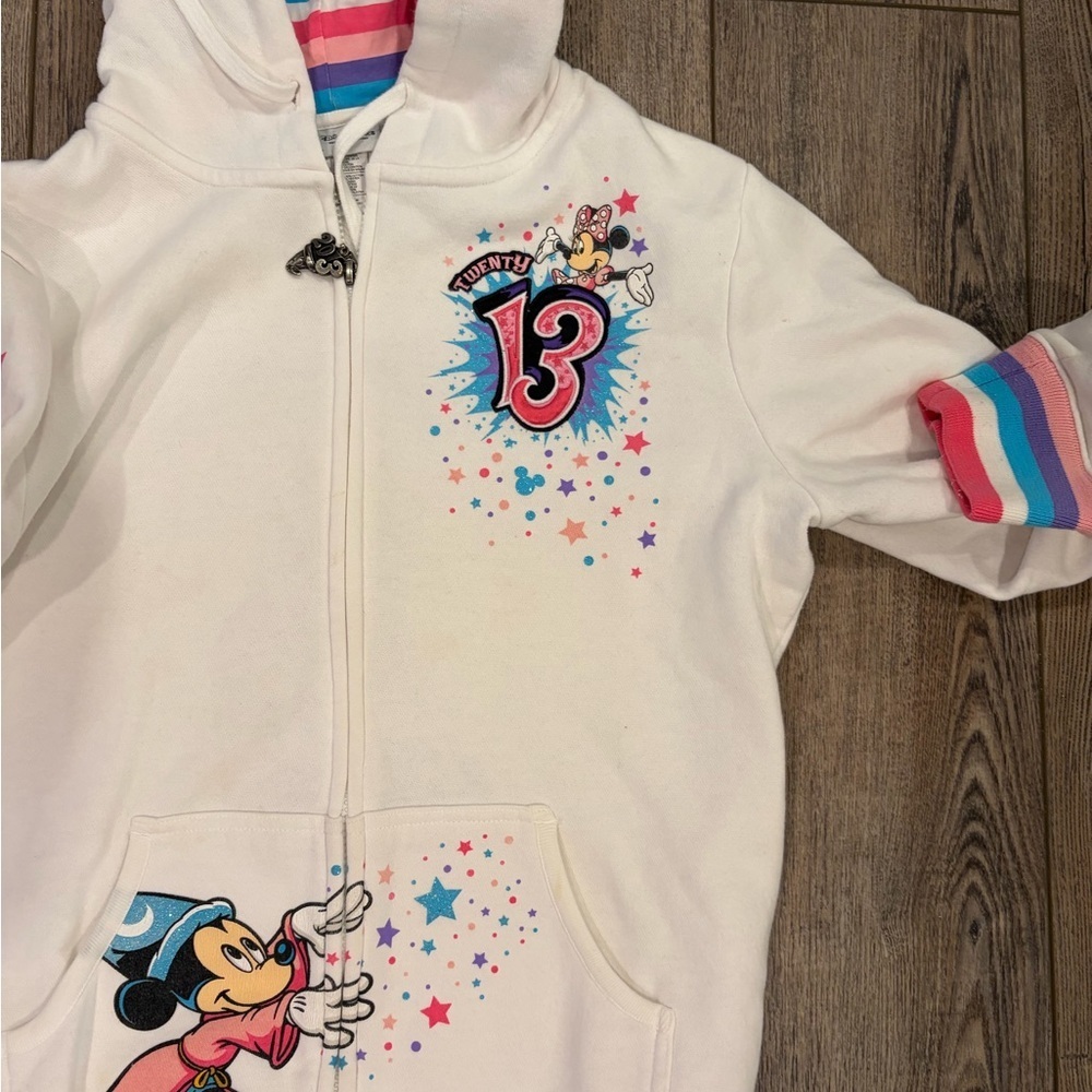 Disney Parks Youth Large 2013 Disneyland Resort Anniversary Zip Hoodie - Picture 11 of 14